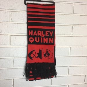 DC Comics Harley Quinn Logo Jacquard Knit Scarf